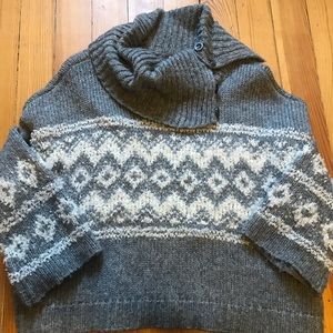 Free people fairilse split neck sweater